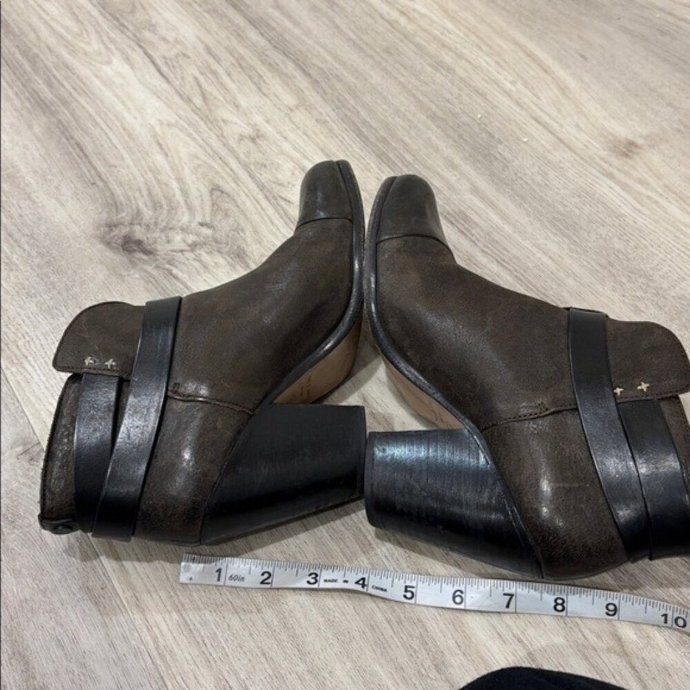 rag & bone Dark Brown HARROW STONE NUBUCK   Ankle Booties EU 39 US  8.5 - Picture 8 of 9